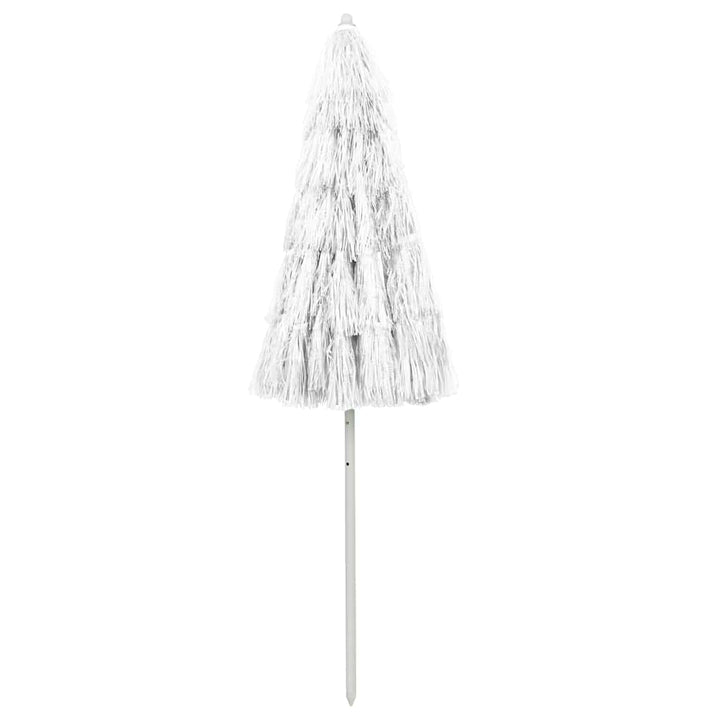 Hawaii-strandparasol 240 cm hvid