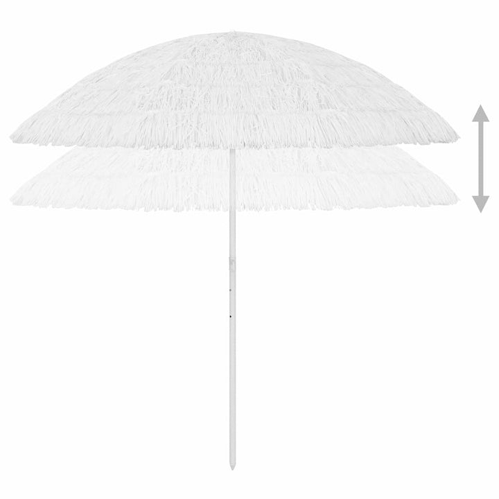 Hawaii-strandparasol 300 cm hvid