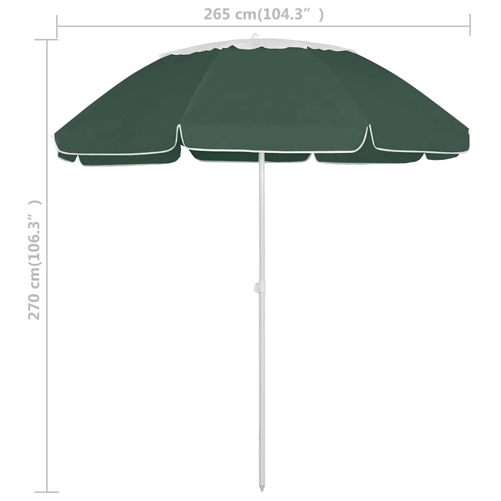 strandparasol 300 cm grøn