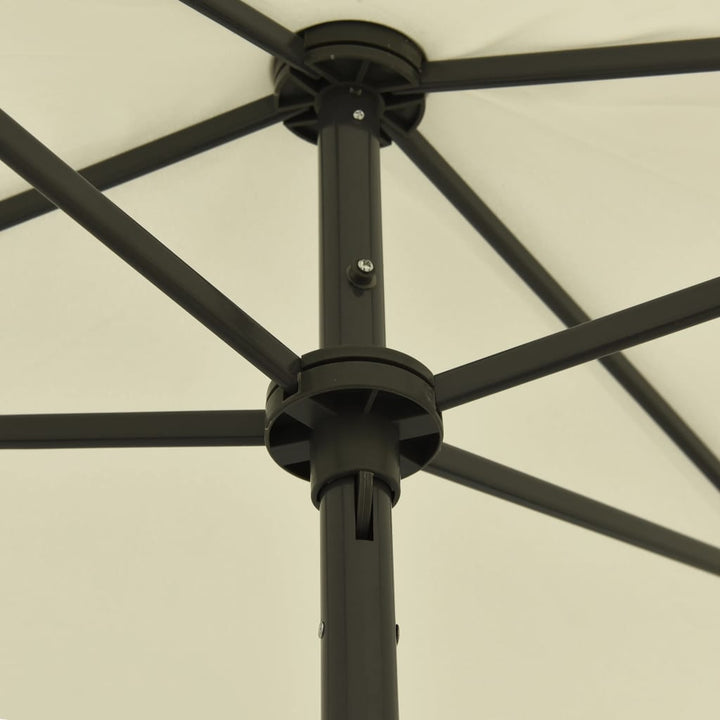 strandparasol 180x120 cm sandgul