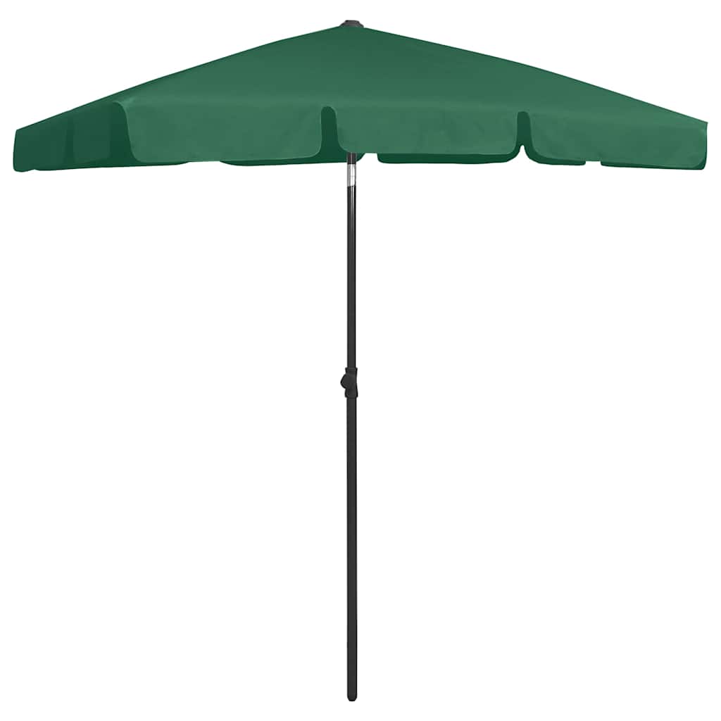 strandparasol 180x120 cm grøn