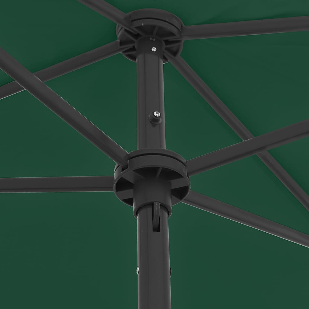 strandparasol 180x120 cm grøn