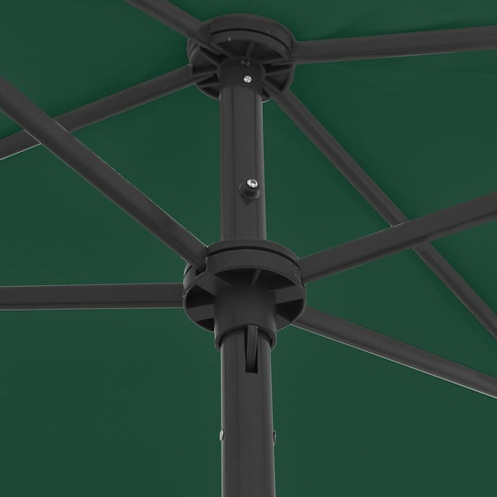 strandparasol 180x120 cm grøn