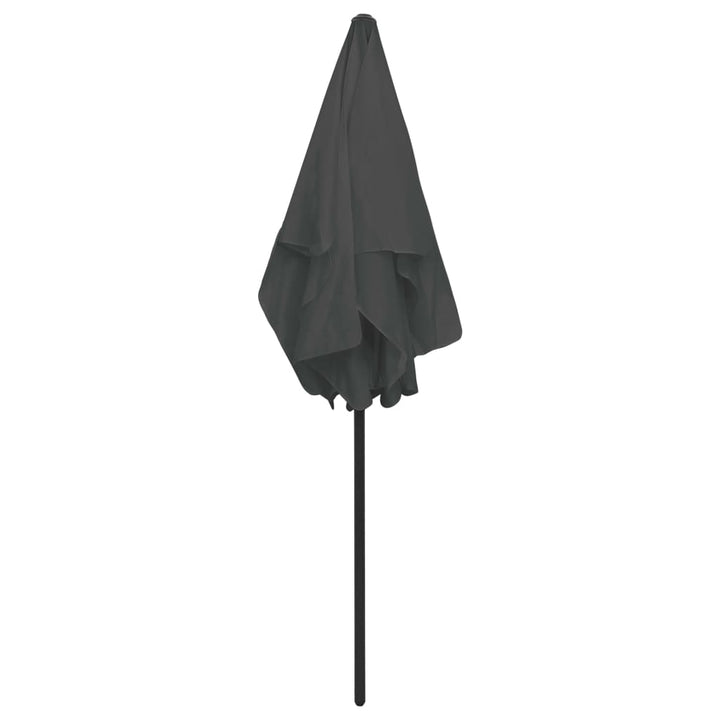 strandparasol 180x120 cm antracitgrå