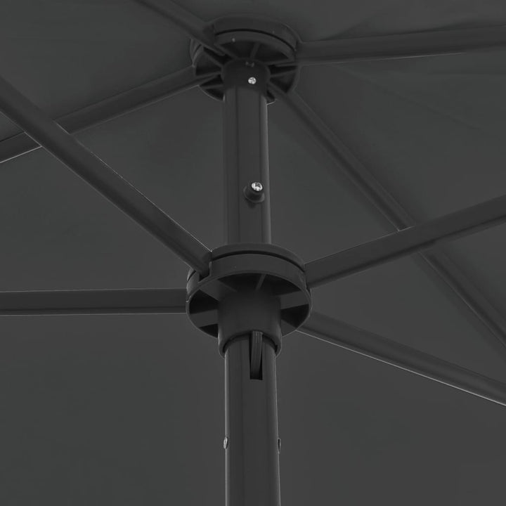 strandparasol 180x120 cm antracitgrå