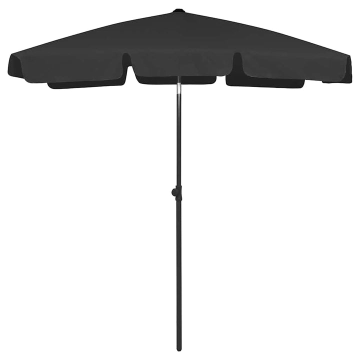 strandparasol 180x120 cm sort