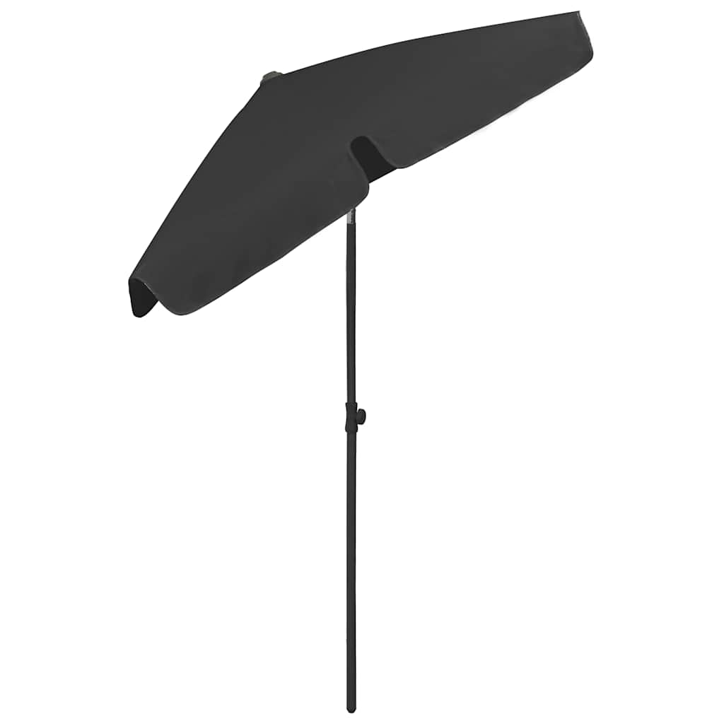 strandparasol 180x120 cm sort