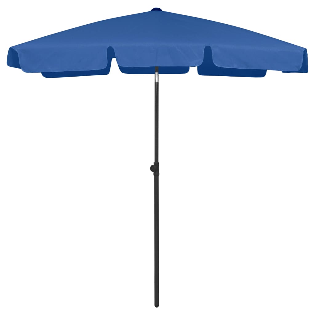 strandparasol 180x120 cm azurblå