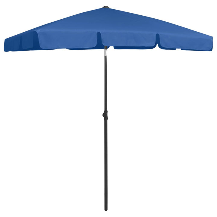 strandparasol 180x120 cm azurblå