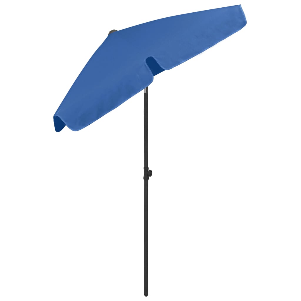 strandparasol 180x120 cm azurblå