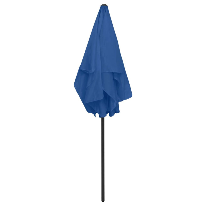 strandparasol 180x120 cm azurblå