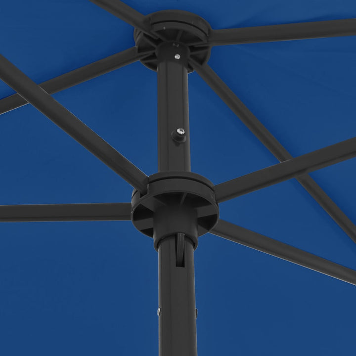 strandparasol 180x120 cm azurblå