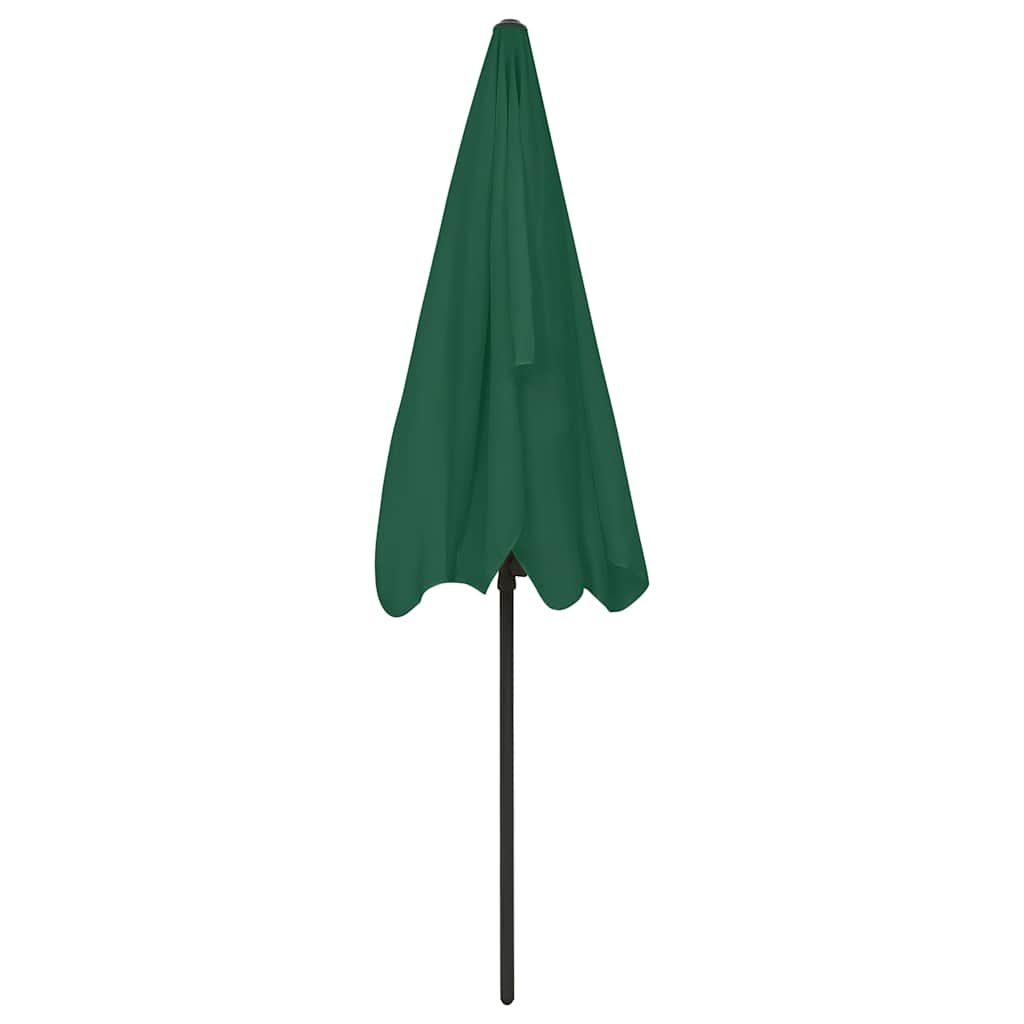 strandparasol 200x125 cm grøn
