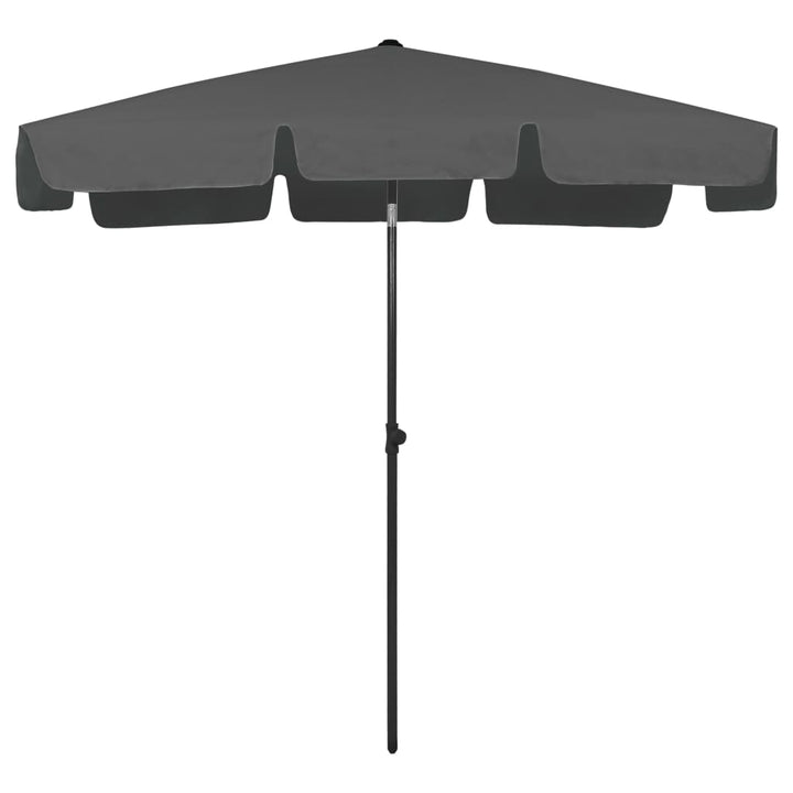 strandparasol 200x125 cm antracitgrå