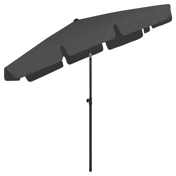 strandparasol 200x125 cm antracitgrå