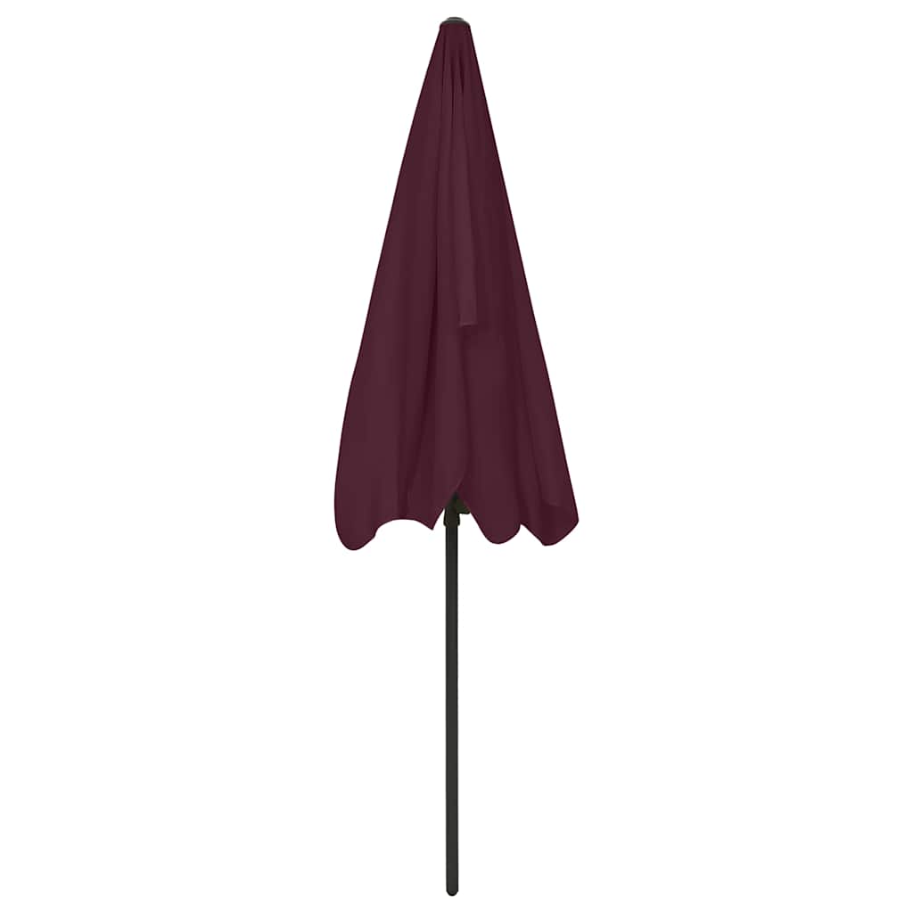 strandparasol 200x125 cm bordeauxrød
