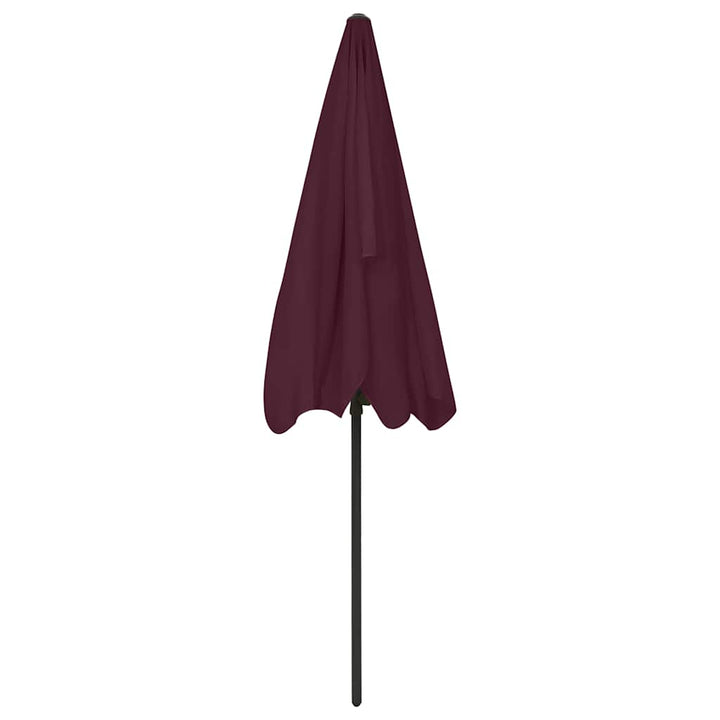 strandparasol 200x125 cm bordeauxrød