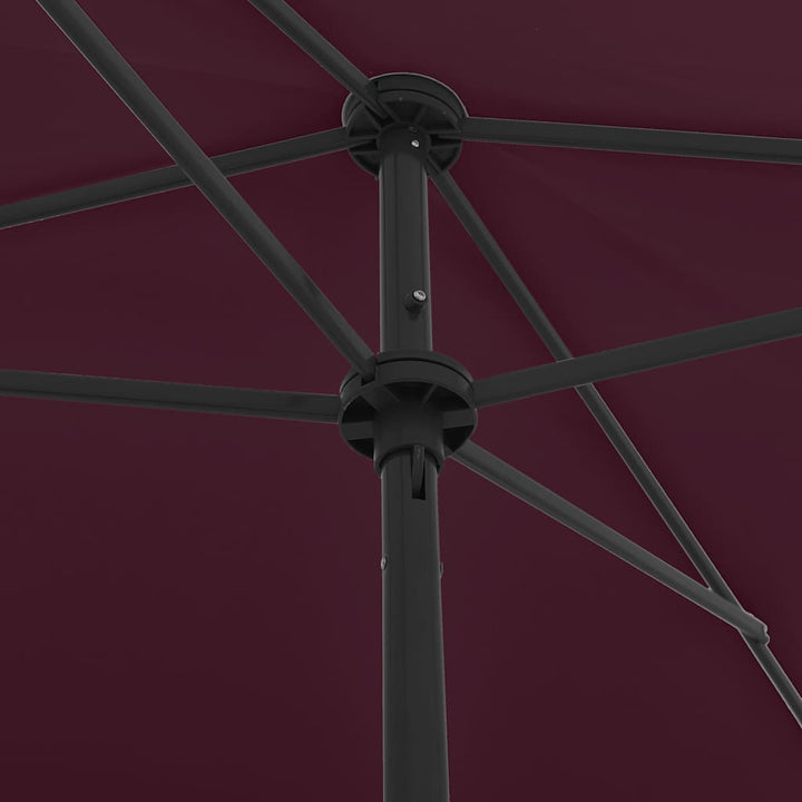 strandparasol 200x125 cm bordeauxrød