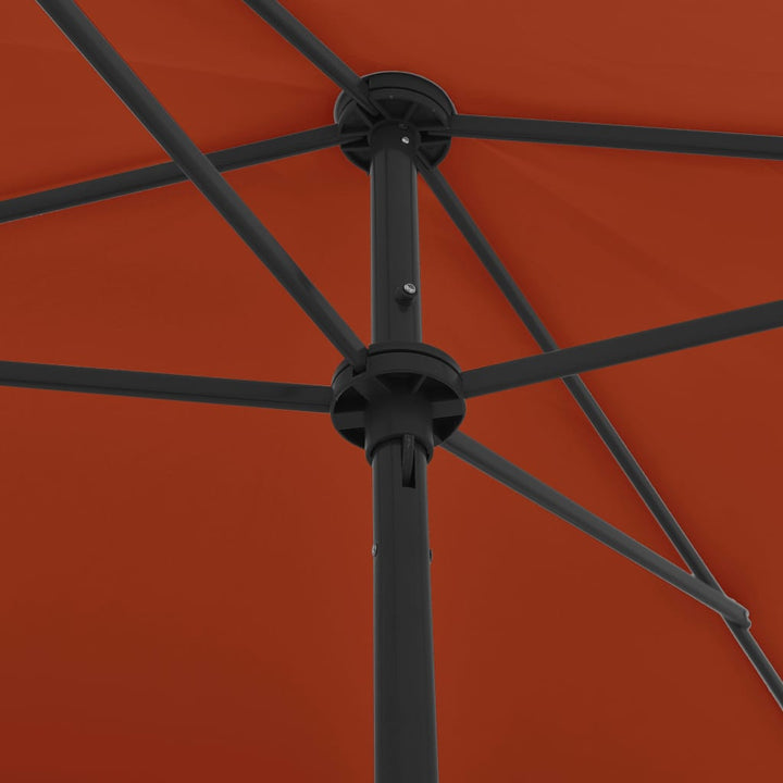 strandparasol 200x125 cm terrakotta