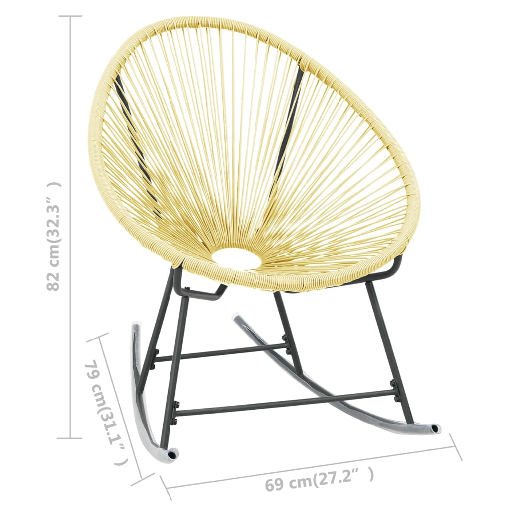 udendørs Acapulco-stol polyrattan beige