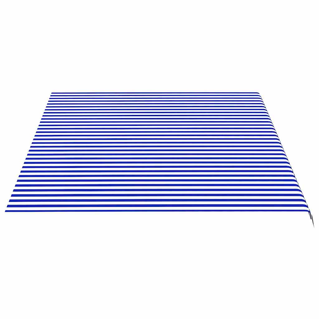 udskiftningsdug til markise 5x3,5 m blå og hvid