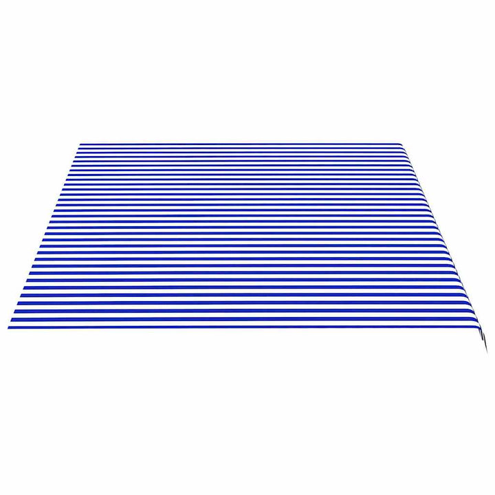 udskiftningsdug til markise 5x3,5 m blå og hvid