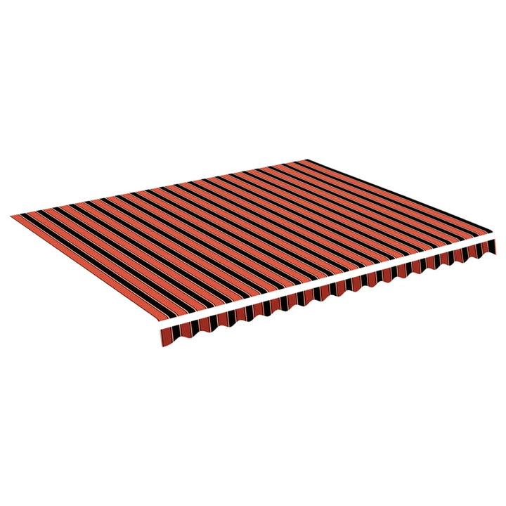 udskiftningsdug til markise 4,5x3,5 m polyester orange og brun
