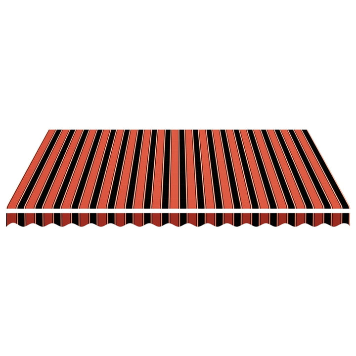 udskiftningsdug til markise 4,5x3,5 m polyester orange og brun