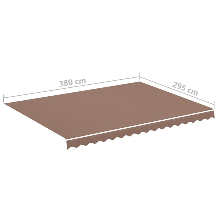 udskiftningsdug til markise 4x3 m brun