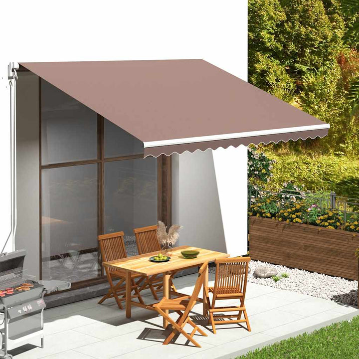 udskiftningsdug til markise 400x300 cm polyester brun