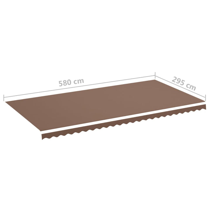 udskiftningsdug til markise 6x3 m brun