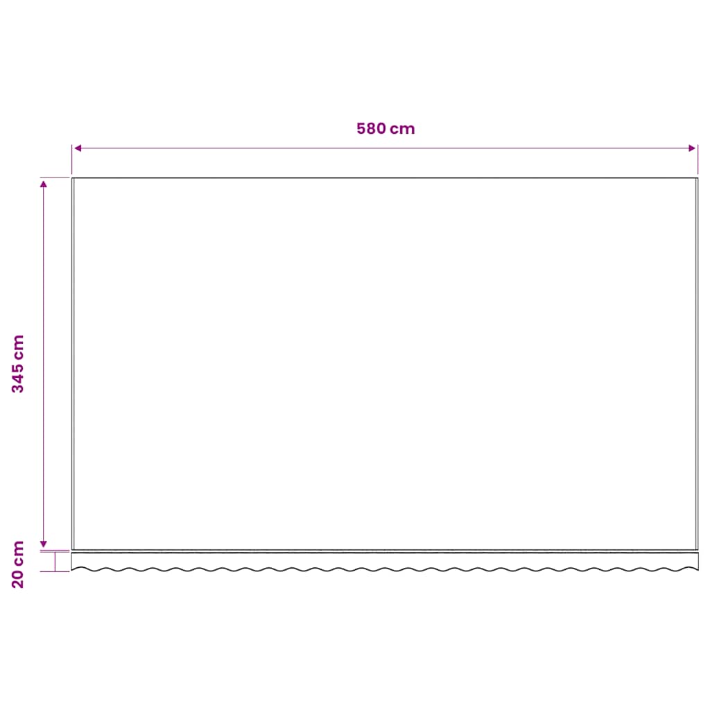 udskiftningsdug til markise 600x350 cm polyester brun
