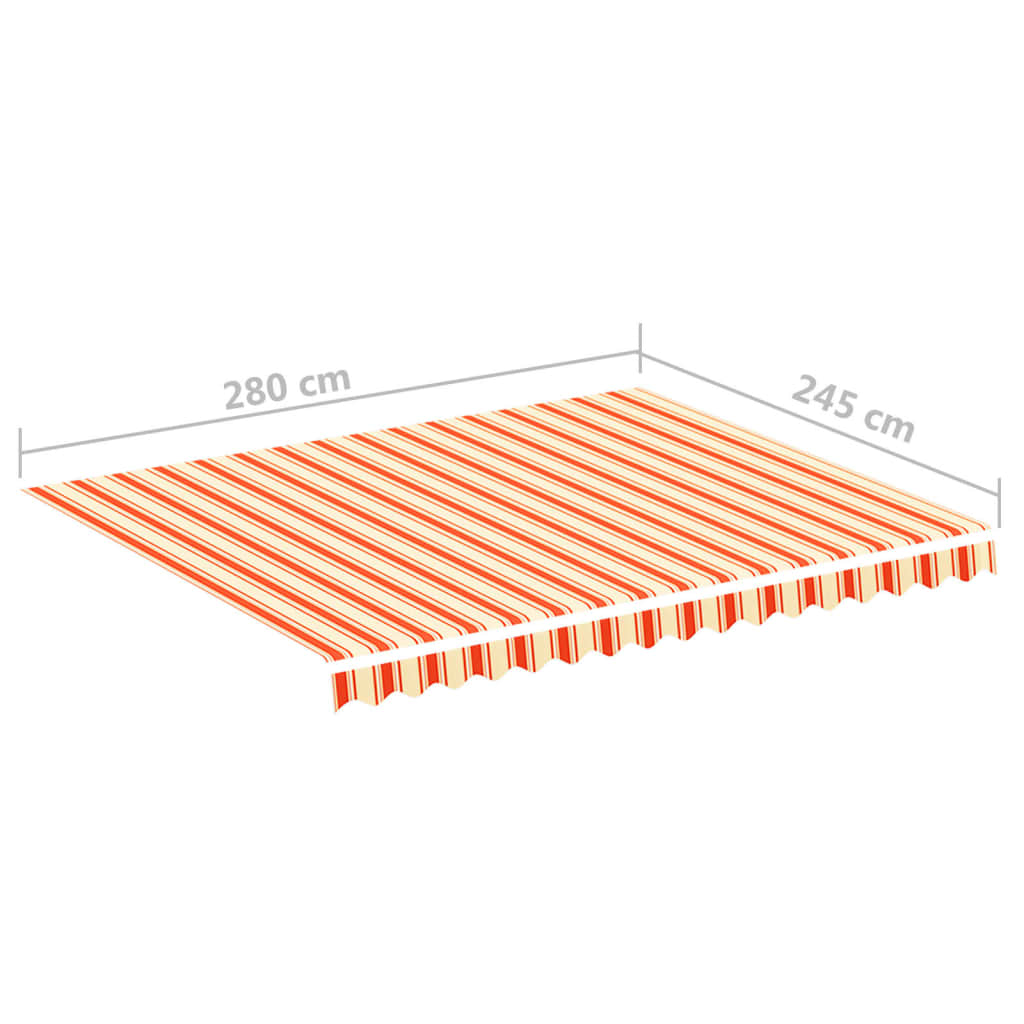 udskiftningsdug til markise 3x2,5 m gul og orange