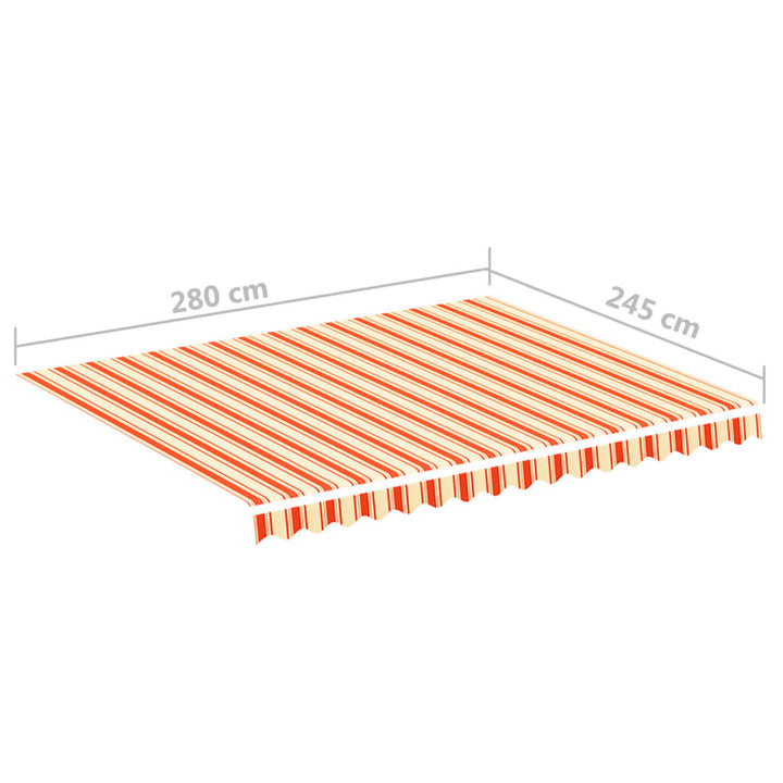 udskiftningsdug til markise 3x2,5 m gul og orange