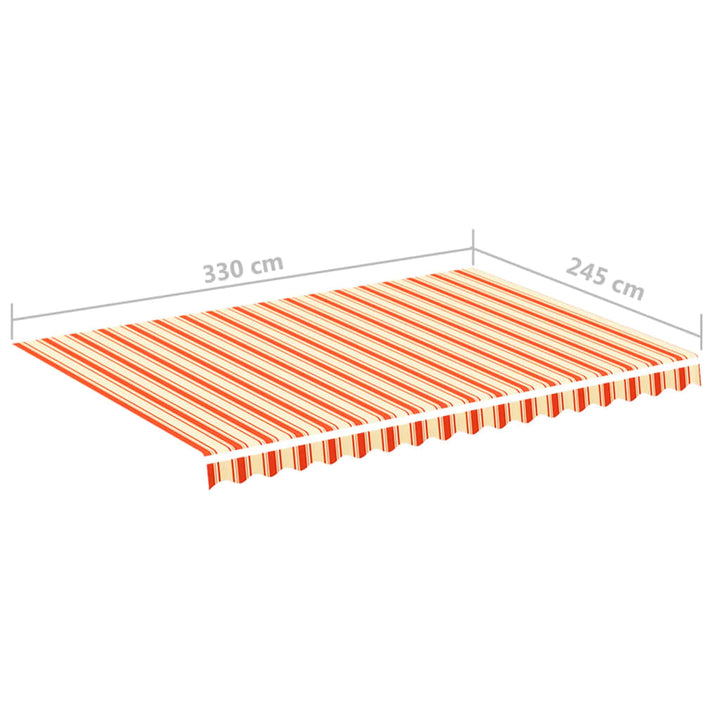 udskiftningsdug til markise 3,5x2,5 m gul og orange