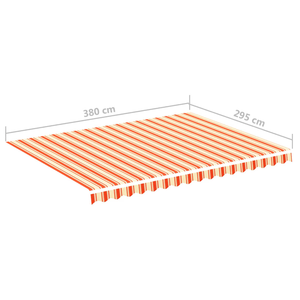 udskiftningsdug til markise 4x3 m gul og orange
