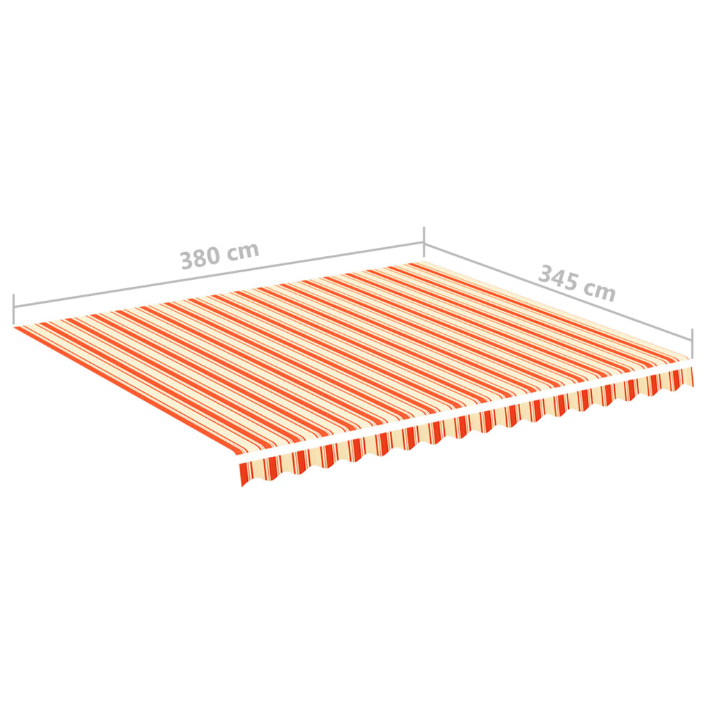 udskiftningsdug til markise 4x3,5 m gul og orange