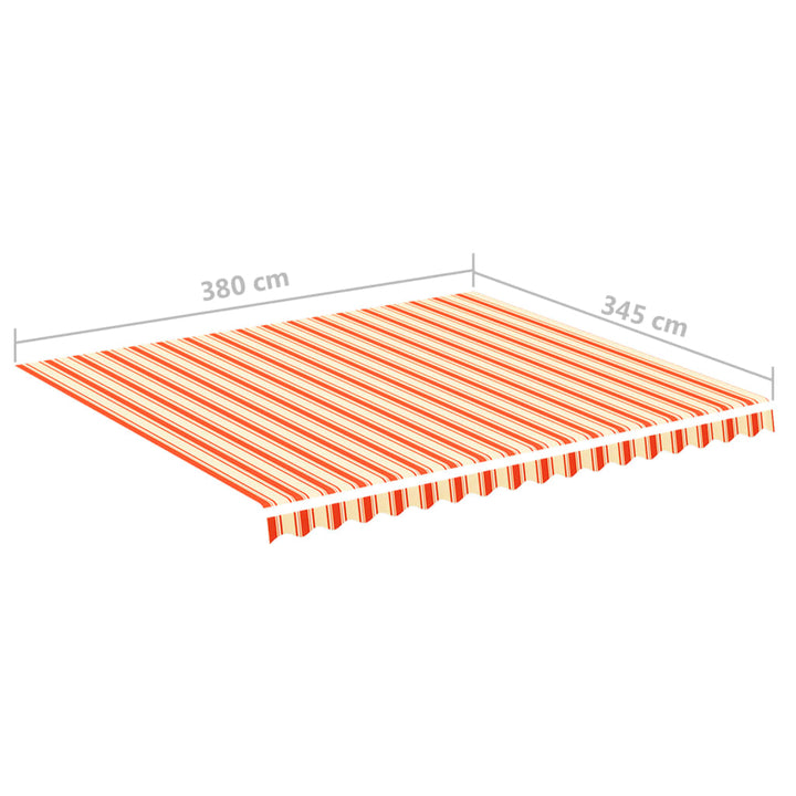udskiftningsdug til markise 4x3,5 m gul og orange