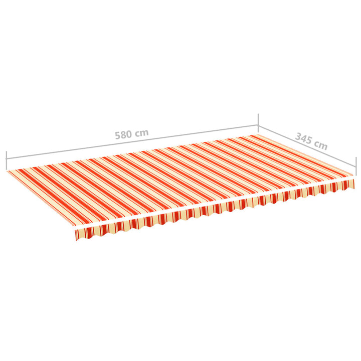 udskiftningsdug til markise 6x3,5 m gul og orange