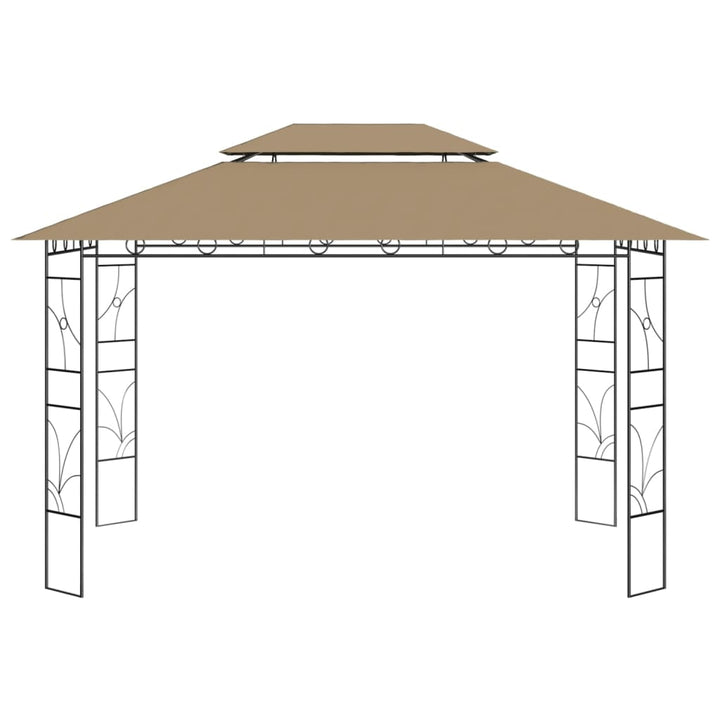 pavillon 4x3x2,7 m 160 g/m² gråbrun