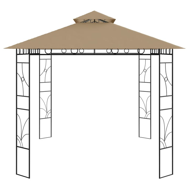 pavillon 4x3x2,7 m 160 g/m² gråbrun