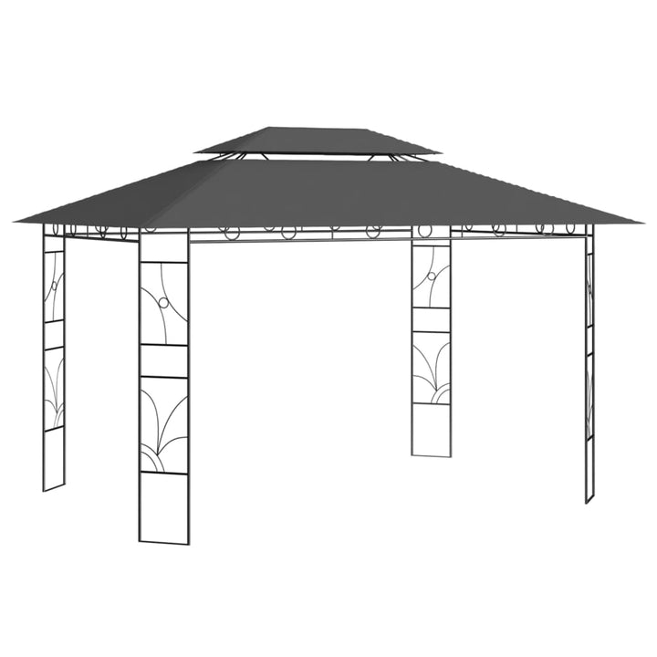 pavillon 4x3x2,7 m 160 g/m² antracitgrå