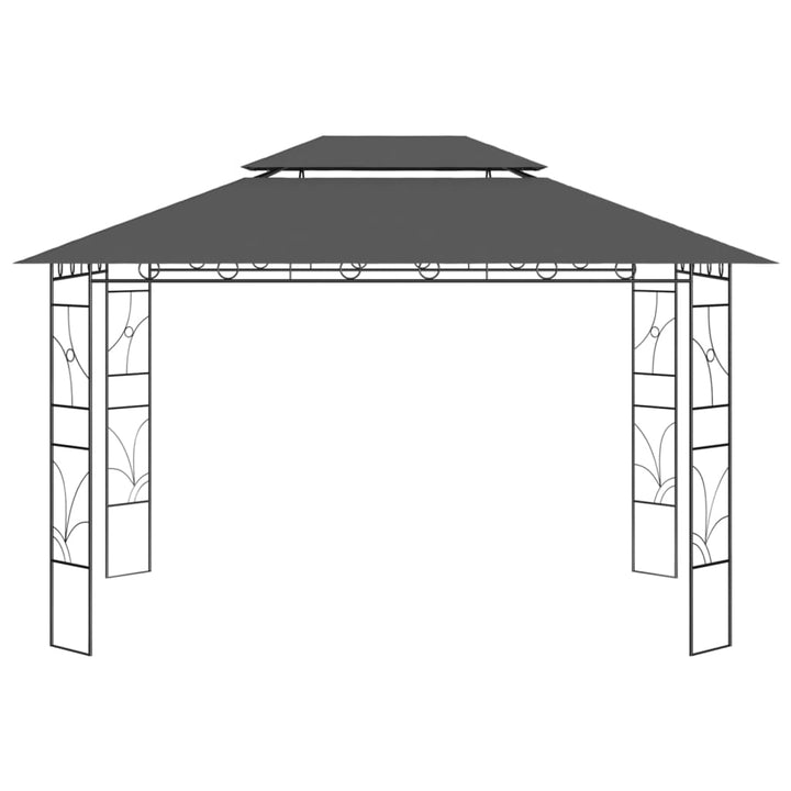 pavillon 4x3x2,7 m 160 g/m² antracitgrå