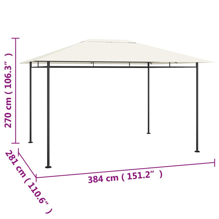 pavillon 384x281x270 cm 180 g/m² cremefarvet