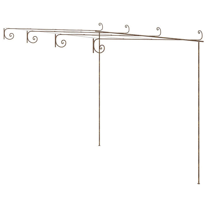 pergola 4x3x2,5 m jern antikbrun