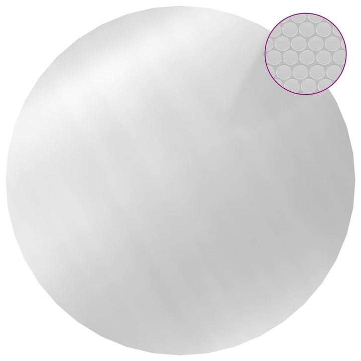 poolovertræk 381 cm PE sølvfarvet