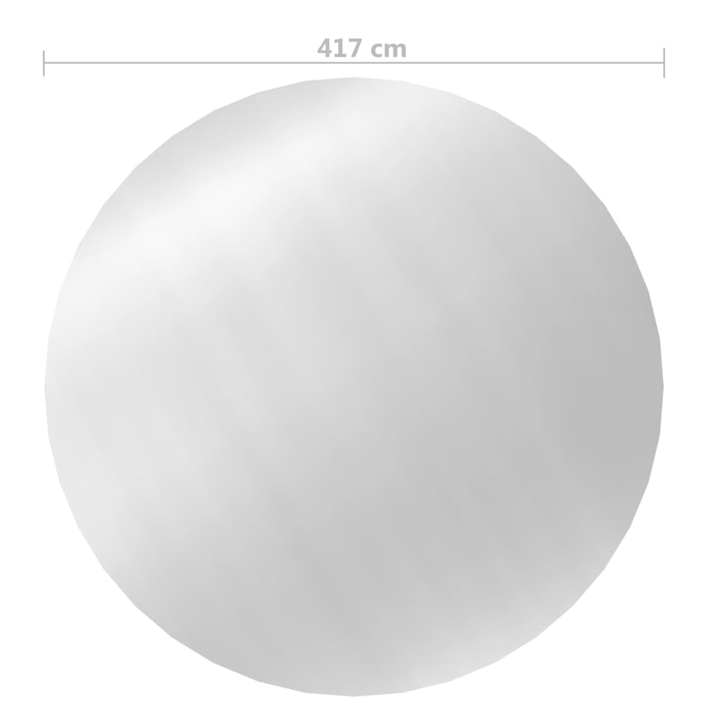 poolovertræk 417 cm PE sølvfarvet