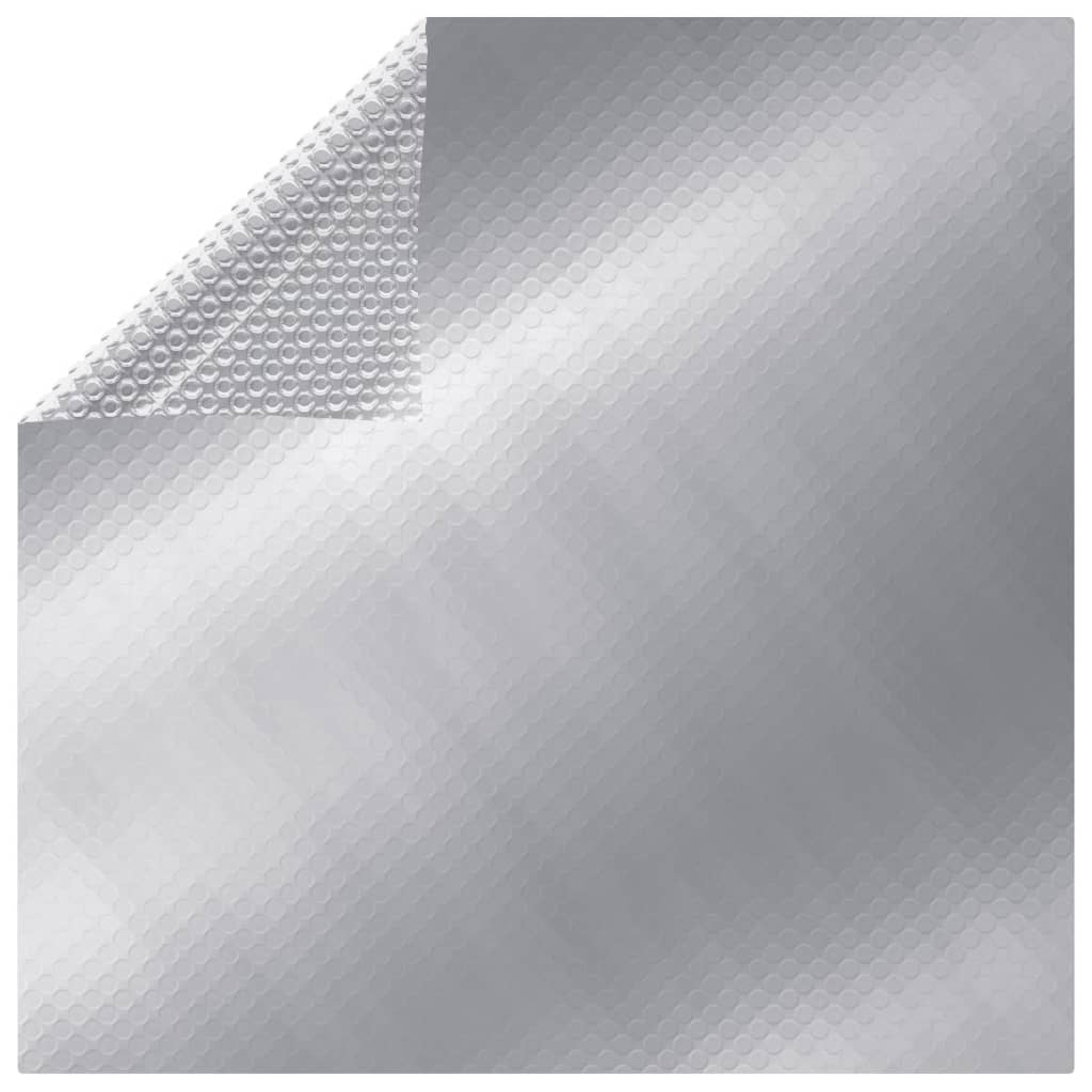 poolovertræk 450x220 cm PE sølvfarvet