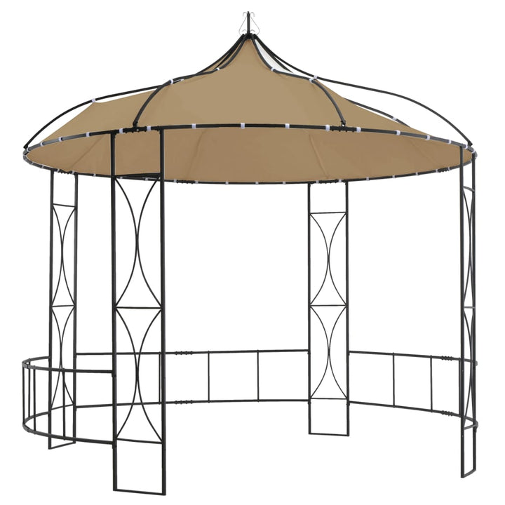 pavillon 300x290 cm rund gråbrun