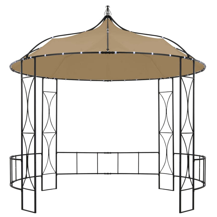 pavillon 300x290 cm rund gråbrun